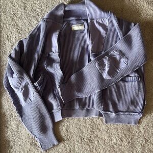 Free People Lilac Ribbed Sweater